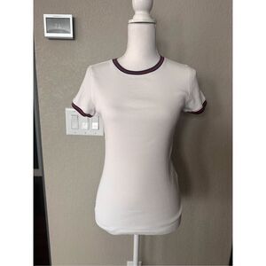 Polo Ralph Lauren White Ribbed Short Sleeve Y2K